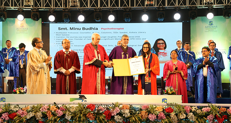 MS MINU BUDHIA RECEIVED AN HONORARY DOCTORATE